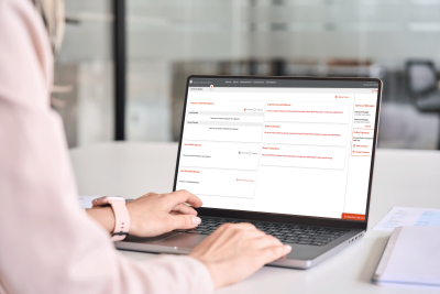 business woman on laptop